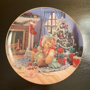 Cherished Teddies: Happy Holidays, Friend Collector Plate